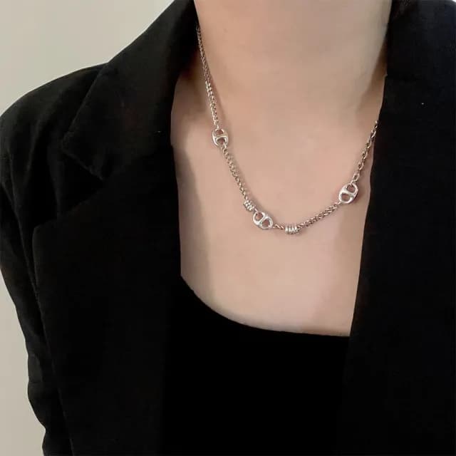 【KT DADA】包包 s925純銀項鍊  女生項鍊 復古項鍊 個性項鍊 歐美項鍊 抗過敏項鍊 不掉色項鍊 小禮物