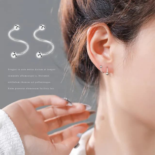 【簡約質感】極簡個性風S925純銀波浪耳環(低敏 銀飾 養耳洞 耳釘 耳飾 耳圈 耳扣 耳朵配件)