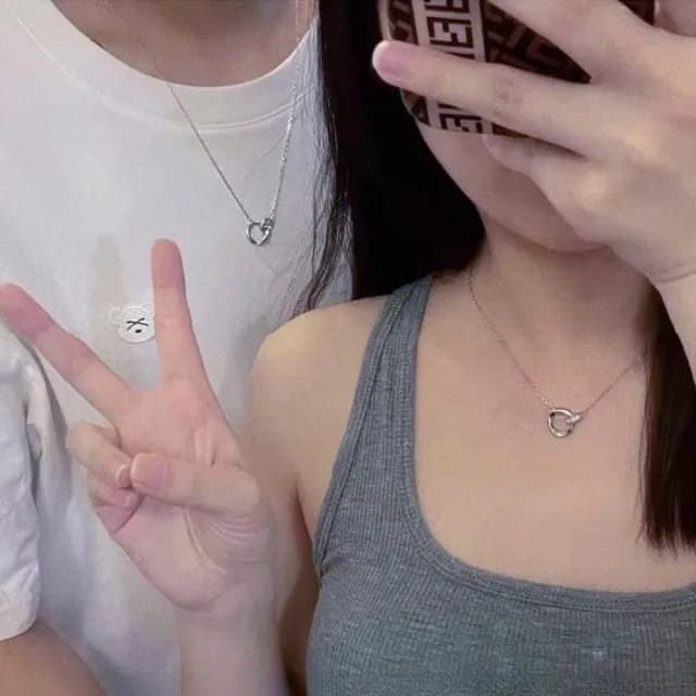 【LEEHER】鋯石項鍊/沙金項鍊/女生項鍊/925純銀/生日禮物/項鍊/純銀項鍊/銀飾/銀鍊/歐美項鍊/銀