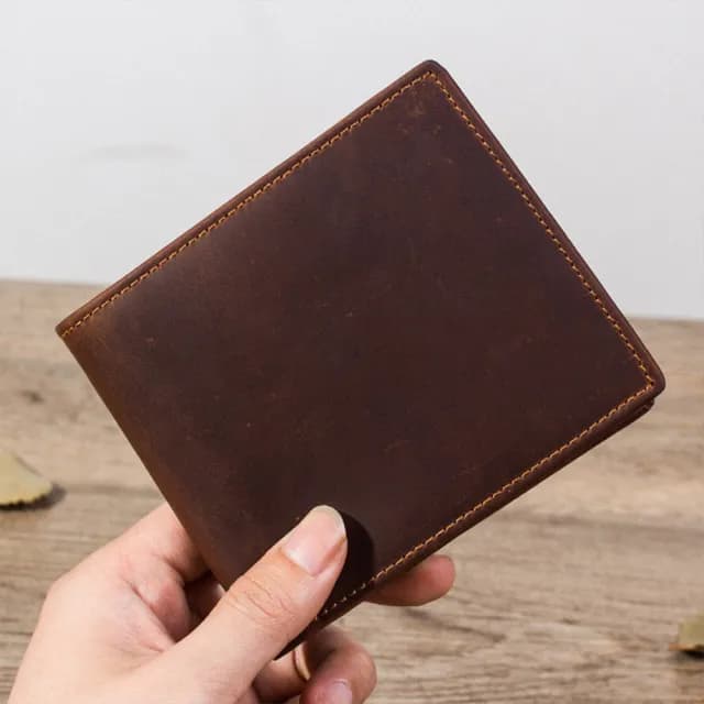 【LEESA】雙11 錢包\皮夾\男生錢包\復古錢包\牛皮錢包\二折錢包\短
