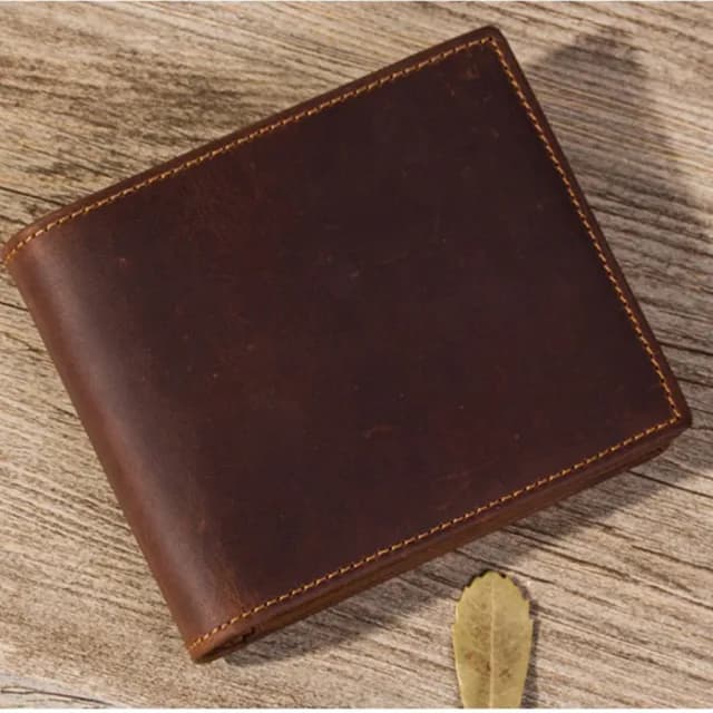【LEESA】雙11 錢包\皮夾\男生錢包\復古錢包\牛皮錢包\二折錢包\短