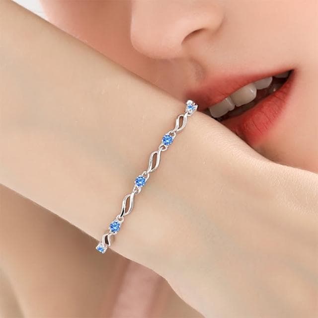 【MoonDy】手鍊 S999 純銀手鍊 結婚禮物 飾品 小禮物 水晶手鍊 日本手鏈 韓國手鏈 女生手鏈