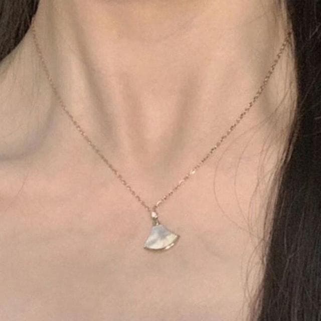 【MoonDy】項鍊 珍珠貝殼項鍊 銀飾品 韓國飾品 結婚禮物 純銀項鍊 造型珍珠項鍊 新娘飾品 情人節禮物