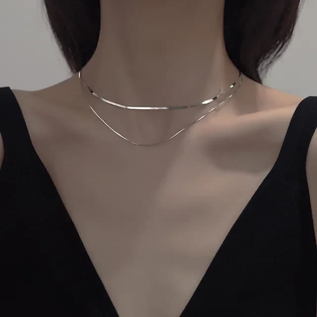 【KT DADA】包包 項鍊 純銀項鍊 女生項鍊 蛇骨項鍊 情侶項鍊 歐美項鍊 韓國項鍊 ins項鍊 個性項鍊 小