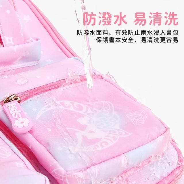 【Starshop】冰箱式側開書包 兒童減壓護脊輕量雙肩後背書包 學生書包 女童 1-6年級(國小 開學禮物)
