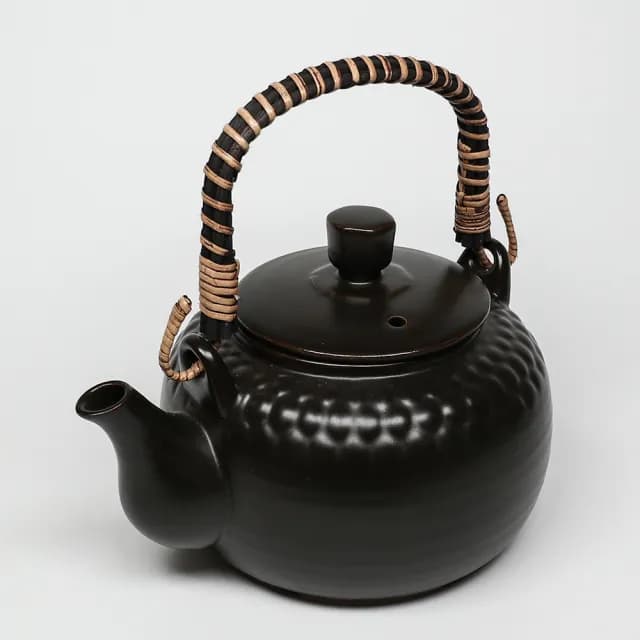 【福介商店】日本陶壺 萬古燒 達摩超耐熱 陶壺1.2L(煮水 泡茶 茶具 煎藥壺)