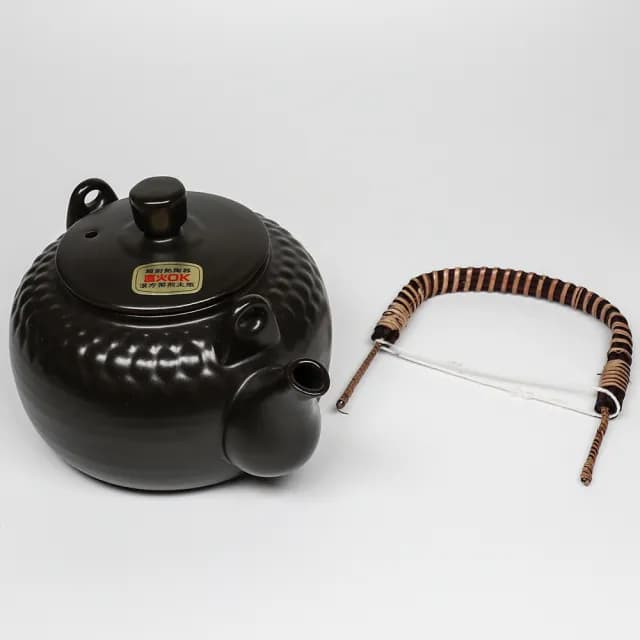 【福介商店】日本陶壺 萬古燒 達摩超耐熱 陶壺1.2L(煮水 泡茶 茶具 煎藥壺)