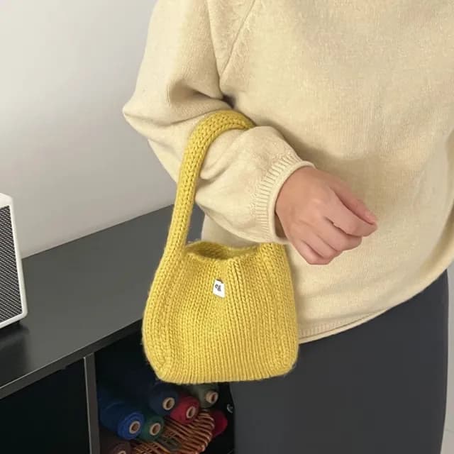 【巴黎精品】情人節禮物 現貨+預購 手提包編織肩背包(毛線針織可愛小巧女包包10色a1fp40)