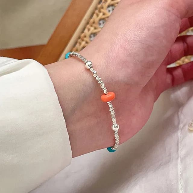 【MoonDy】雙11 包包 碎銀手鍊 銀手鍊  氣質手鏈 不規則手鍊 韓國手鍊 手串 日系手鍊 串珠手鍊