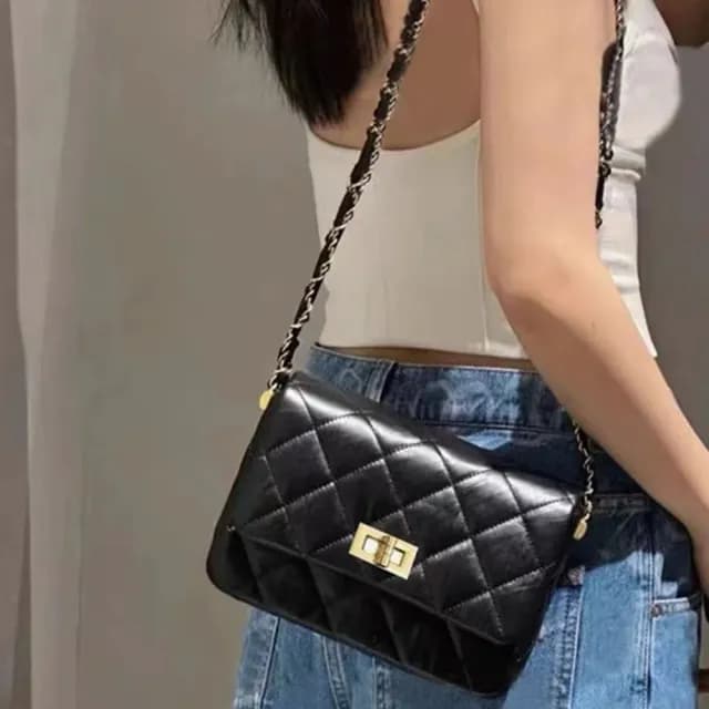 【LEEHER】情人節禮物 七夕 女生/包包/牛皮小香包/側背包/真皮包包 女包/小香風包包/鏈條包包/手機包/寬背