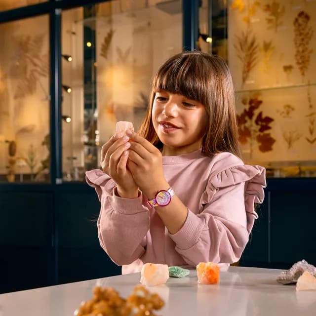 【Flik Flak】兒童手錶 SPARKLING GEMSTONES /兒童禮物/安全防水/瑞士製造 FPNP155(31.85mm)