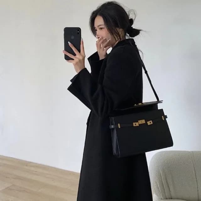 【LEEHER】情人節禮物 曼哈頓包/鎖頭包/肩背包/包包女/斜背包/可愛包包/小包/復古包包/鱷魚紋包包/皮革包包