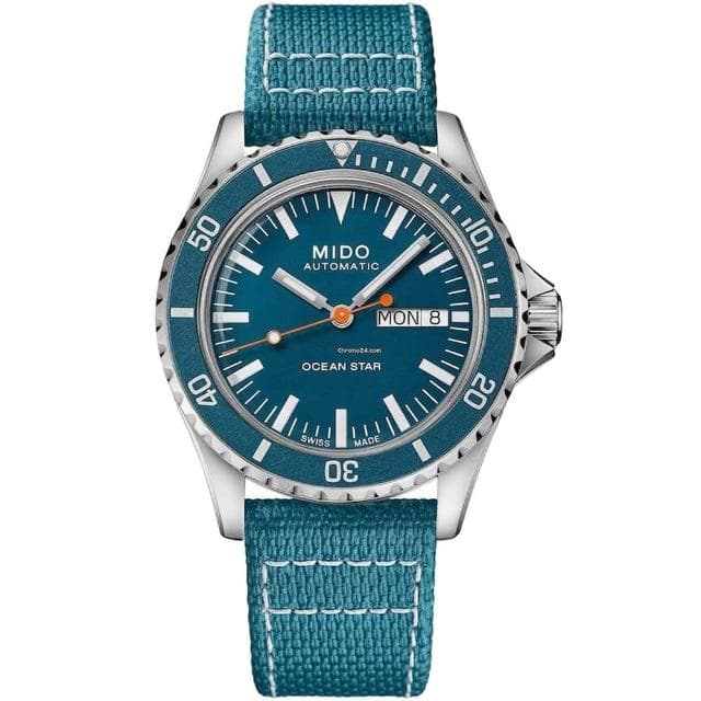 【MIDO 美度 官方授權】Ocean Star海洋之星水鬼週年特別版機械套錶組 情人節 禮物(M0268301104100)