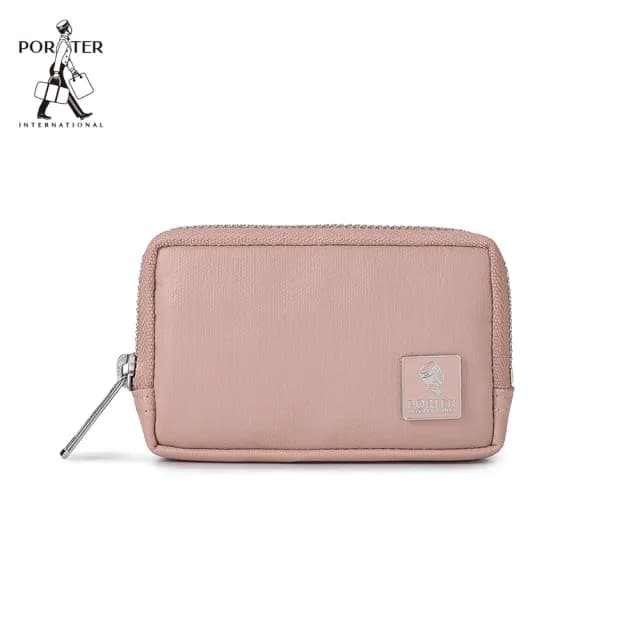 【PORTER INTERNATIONAL】復古品味MORI零錢包(霧粉)