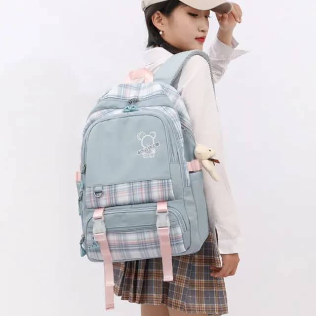 【MoonDy】情人節禮物 包包 包包/後背包/尼龍後背包/女書包/可愛包包/大學生包包/日系包包/大容量後背包/格