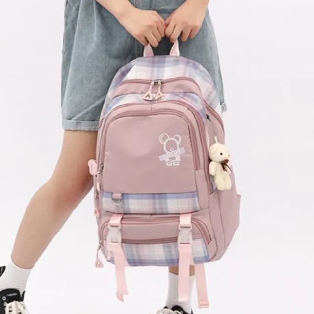 【MoonDy】情人節禮物 包包 包包/後背包/尼龍後背包/女書包/可愛包包/大學生包包/日系包包/大容量後背包/格