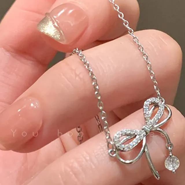 【LEESA】999純銀項鍊/女生項鍊/韓國項鍊/銀飾品/蝴蝶項鍊/鎖骨項鍊/女朋友生日禮物/情人節禮物