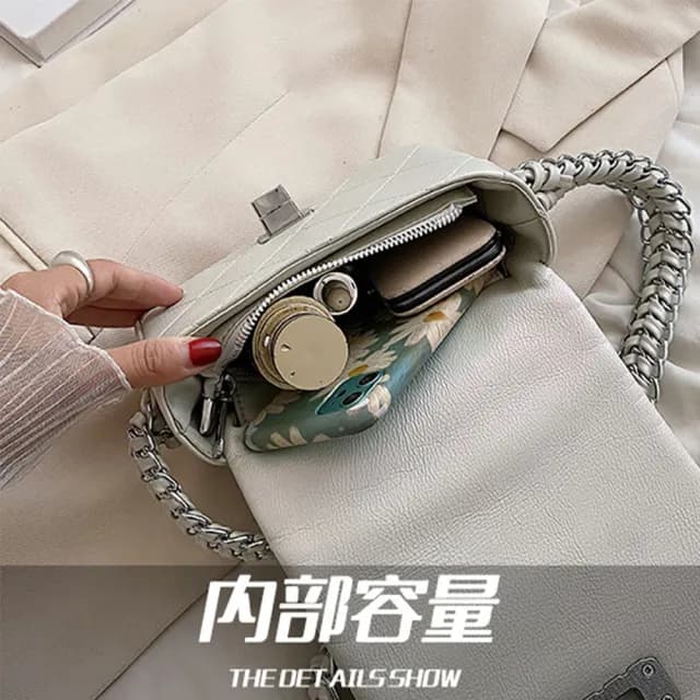 【MoonDy】情人節禮物 包包 包包 包包女 鏈條包 腋下包 小香風包包 菱格鏈條包 收納包 小方包 韓國包包 復