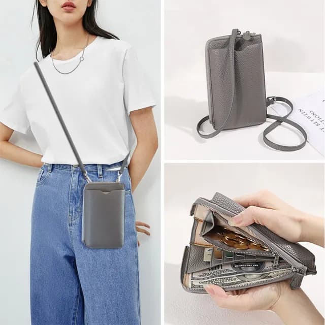 【LEEHER】情人節禮物 手機包斜背包/斜背手機包/手機包/男女包包/真皮包包 女/牛皮包包女/小包迷你/多功能 