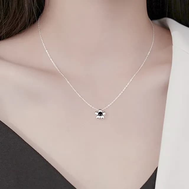 【LEESA】花環項鍊\純銀項鍊\閨蜜項鍊\鎖骨鏈\造型項鍊\高級飾品\短項鍊\女朋友生日禮物\送禮\