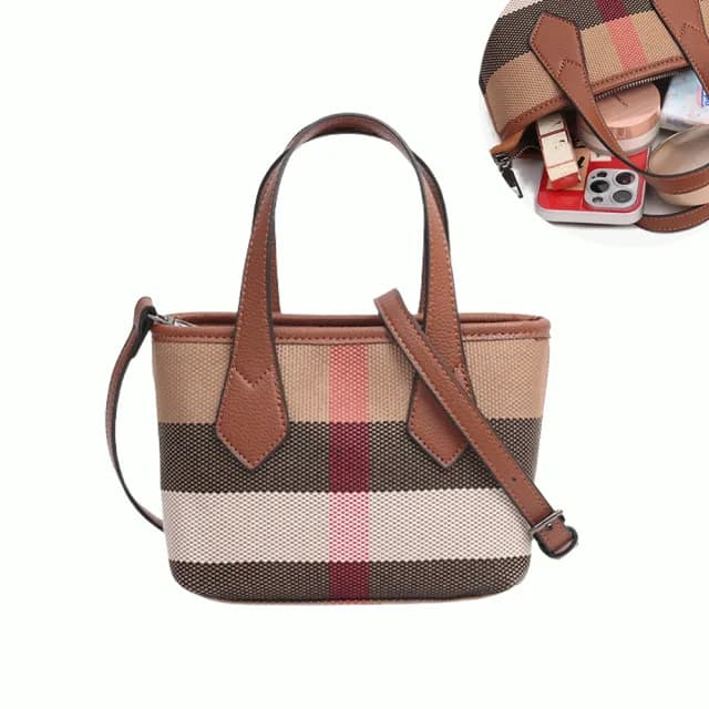 【KT DADA】雙11 格子包包 經典格紋 手提斜背包 通勤包 散步包 帆布小包 生日禮物 手提包 可愛 