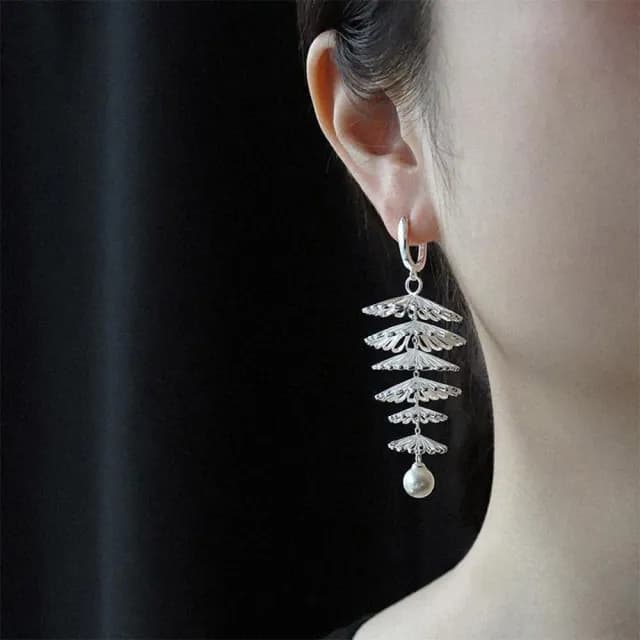 【MoonDy】情人節禮物 七夕 包包 耳環 松果耳環 歐美耳環 造型耳環 垂墜耳環 大耳環 浮誇耳環 流蘇耳環 氣