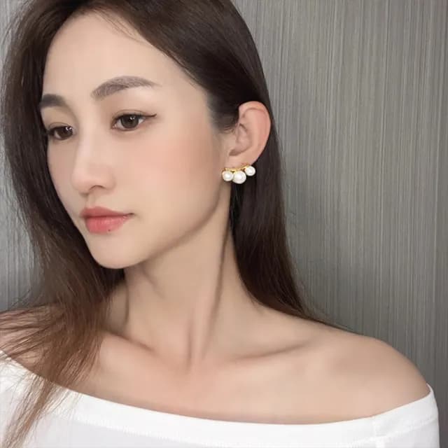 【LEEHER】日系耳環/小眾耳環/簡約耳環/氣質耳環/金色耳環/閨蜜送禮/耳環/耳飾/珍珠耳環/韓國耳