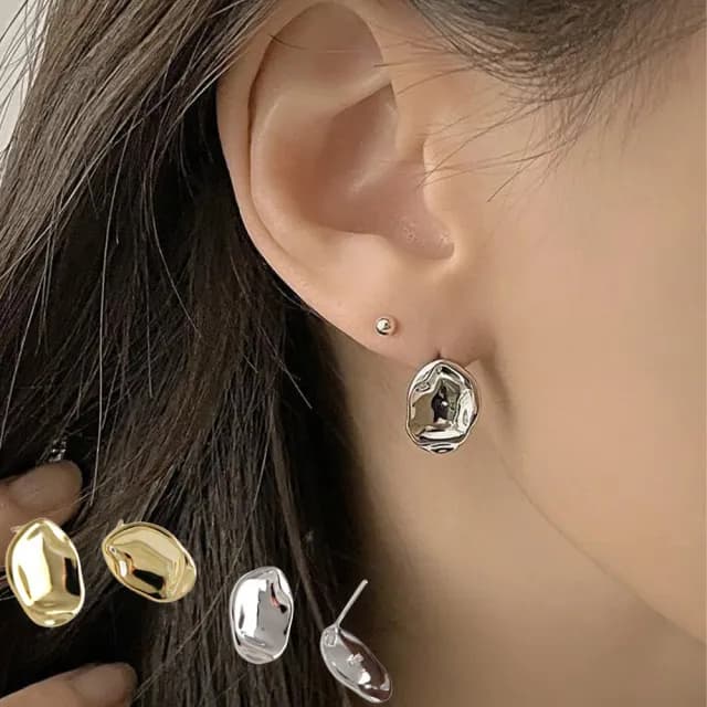 【KT DADA】情人節禮物 包包 純銀耳環 韓國耳環 k金耳環 日系耳環 大耳環 歐美耳環 個性耳環 不規則耳環 造