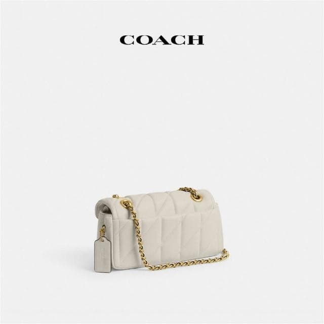 【COACH】蔻馳官方直營 TABBY絎縫 20號單肩手袋-B4/粉筆白色(CP149)