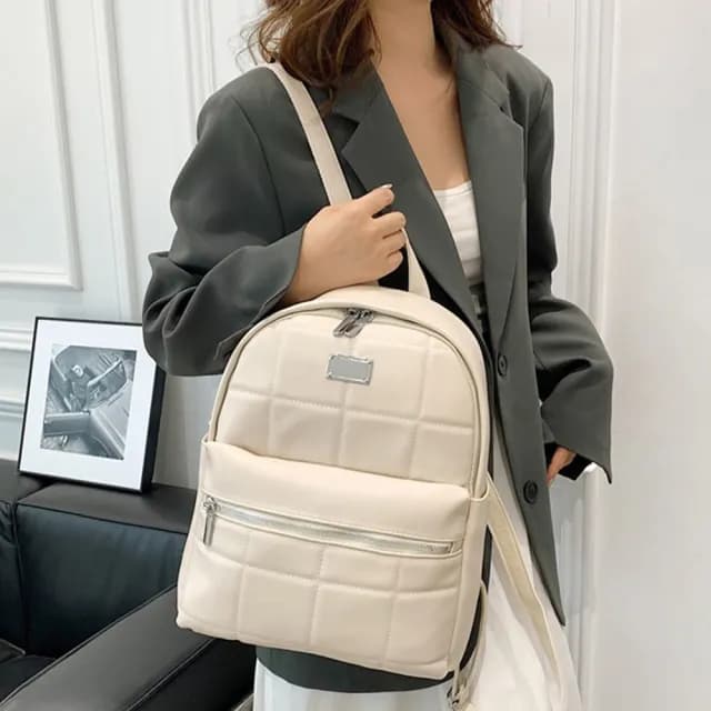 【MoonDy】情人節禮物 包包 包包 後背包 可愛包包 豆腐包 小包 大容量後背包 媽媽包 韓國後背包 白色包包 i