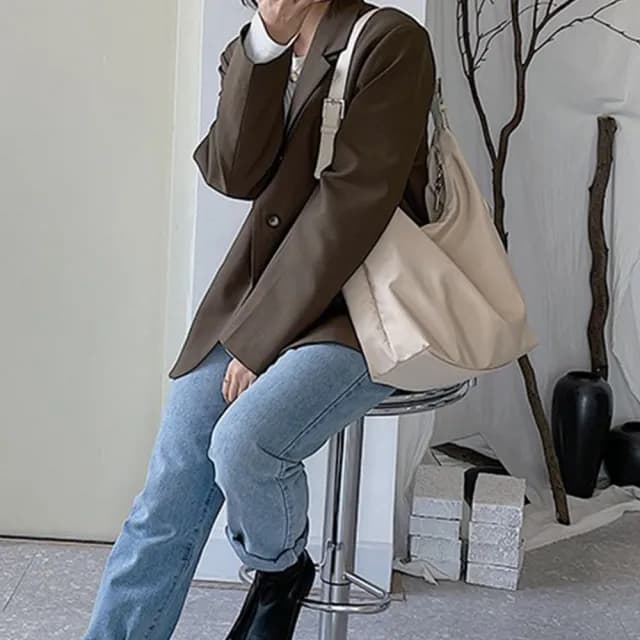 【LEEHER】父親節禮物 女生/包包/托特包/手提包/媽媽包/單肩包/大容量尼龍包/韓國包包/日本包包/小眾包包/