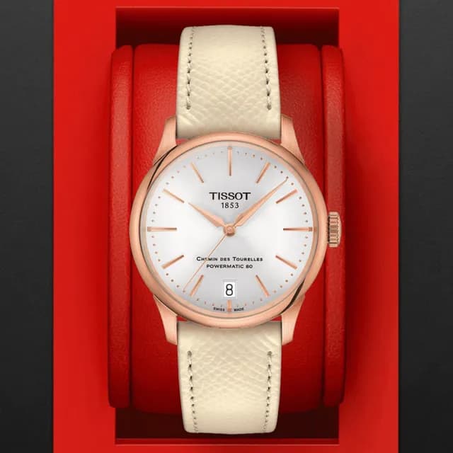 【TISSOT 天梭 官方授權】杜魯爾系列 優雅簡約機械腕錶 七夕 情人節 送禮 推薦(T1392073603100)