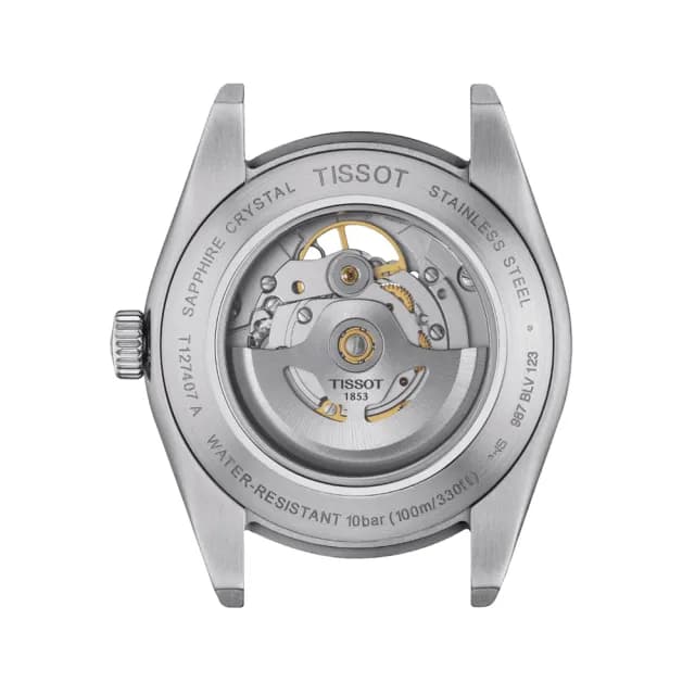 【TISSOT 天梭 官方授權】GENTLEMAN 經典開芯機械腕錶 畢業禮物 送禮 推薦(T1274071103101)