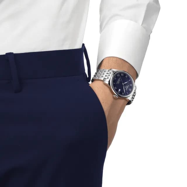 【TISSOT 天梭 官方授權】LE LOCLE 力洛克 經典羅馬機械腕錶 七夕 情人節 送禮 推薦(T0064071104300)