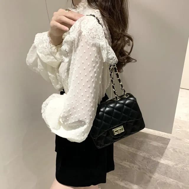 【MoonDy】情人節禮物 包包 包包女 晚宴包 小香風包包 斜背包 肩背包 女生側背包 鏈條包 女士包包 菱格鏈條