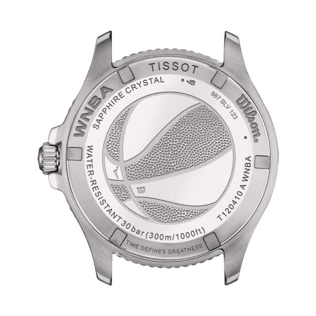 【TISSOT 天梭 官方授權】Seastar Wilson WNBA 石英手錶-40mm 加贈橘色錶帶 情人節 禮物(T1204101701100)