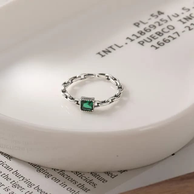 【MoonDy】包包 戒指 戒指女生 925純銀戒指 可調式戒指 方鑽戒指 戒指女生韓版 女友生日禮物 婚禮小