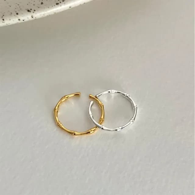 【KT DADA】包包 竹節戒指 女朋友禮物 朋友送禮 女孩生日禮物 女友生日禮物 情侶禮物 925純銀戒指 百