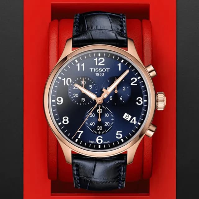 【TISSOT 天梭 官方授權】CHRONO XL 韻馳系列 三眼計時石英腕錶 七夕 情人節 送禮 推薦(T1166173604200)
