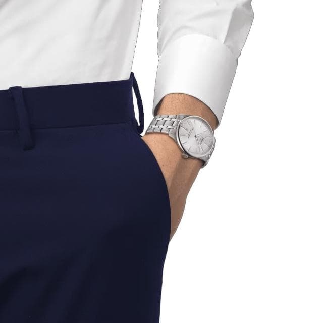 【TISSOT 天梭 官方授權】杜魯爾 時尚機械對錶 母親節 禮物 推薦(T1398071103100+T1392071103100)