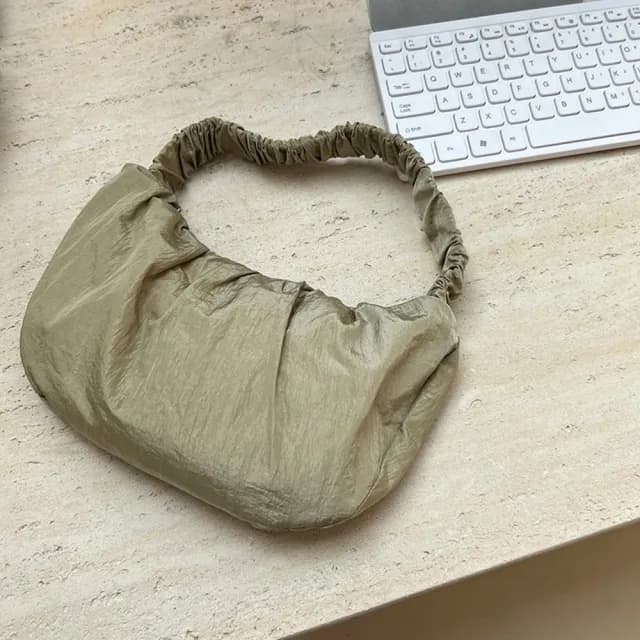 【巴黎精品】情人節禮物 現貨+預購 手提包尼龍肩背包(可愛休閒文藝褶皺雲朵女包包5色a1fp18)