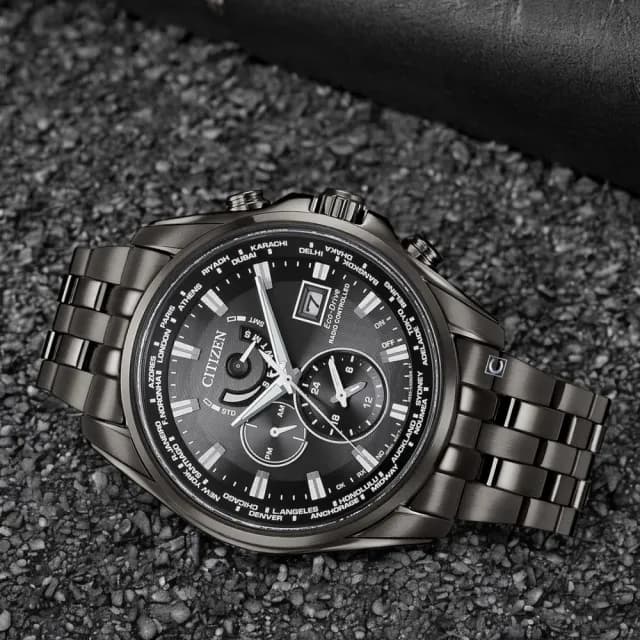 【CITIZEN 星辰】亞洲限定款 光動能萬年曆錶 電波錶 手錶 禮物 推薦(AT9127-80E)