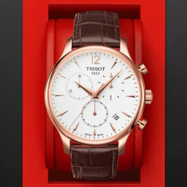 【TISSOT 天梭 官方授權】TRADITION 經典時尚三眼計時腕錶 畢業禮物 送禮 推薦(T0636173603700)