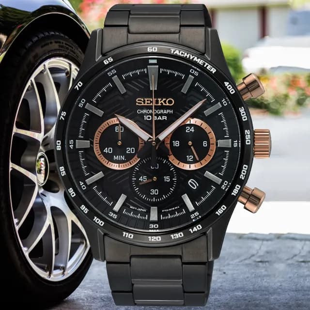 【SEIKO 精工】CS系列 台灣獨家 胎紋計時腕錶 雙11 特惠 推薦(SSB475P1/8T63-00Y0U)