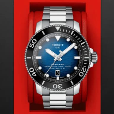 【TISSOT 天梭 官方授權】SEASTAR海洋之星 600米陶瓷圈專業潛水腕錶 送禮推薦 禮物(T1206071104101)