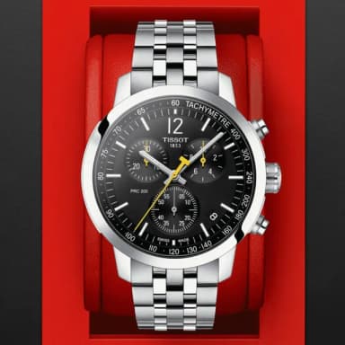 【TISSOT 天梭 官方授權】PRC 200 三眼計時石英腕錶 畢業禮物 送禮 推薦(T1144171105700)