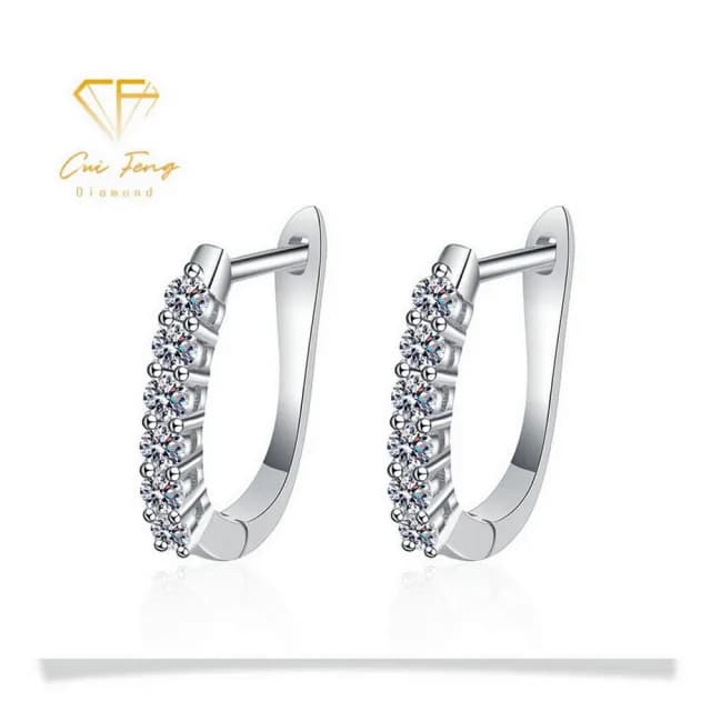 【CF鑽飾】耳環 莫桑鑽《邂逅》(雙11限定  耳釘 耳針 耳飾 求婚 聖誕 交換禮物 生日)