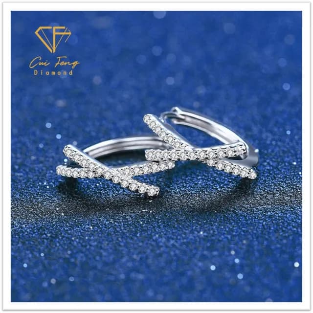 【CF鑽飾】耳環 莫桑鑽《相遇》(雙11限定  耳釘 耳針 耳飾 求婚 生日 聖誕 交換禮物)