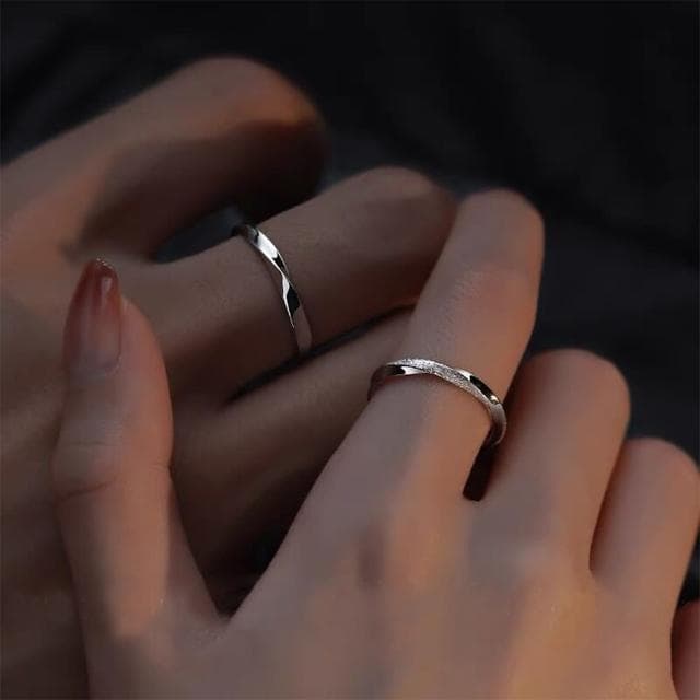 【MoonDy】包包 純銀戒指 素戒指 訂婚戒指 情侶戒指 對戒 結婚戒指 銀戒指 細戒指 磨砂戒指 可調式戒