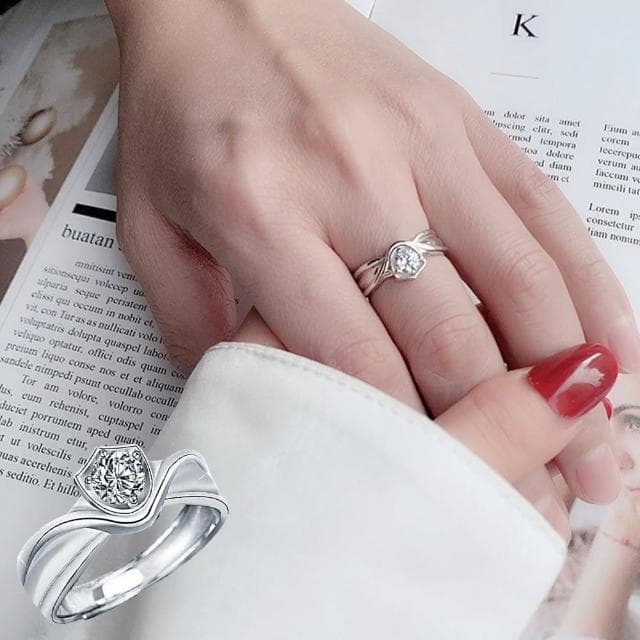 【MoonDy】男戒 純銀戒指 戒指 指環 情侶對戒  對戒 皇冠戒指 開口戒指 結婚鑽戒 情侶禮物 鑽石戒指